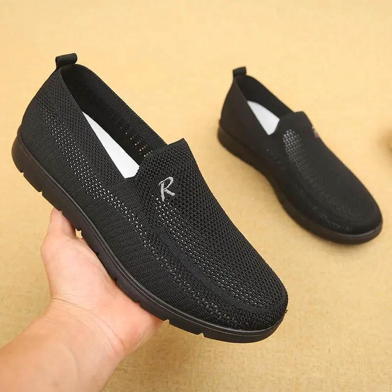 Spring Autumn Soft-soled Cloth Shoes Male Lazy Pedal Shoes Non-slip Breathable Versatile Fashion Casual Shoes