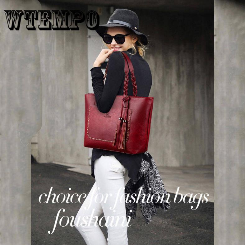 Handbags Fashion PU Tote Women Leather Handbag Messenger Shoulder Bags