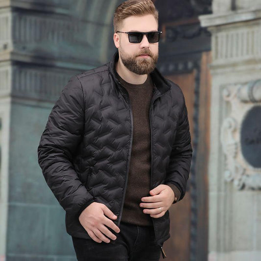 Outdoor Leisure Men's Clothes Winter Medium and Long Section Cotton Clothing Large Size Down Jacket