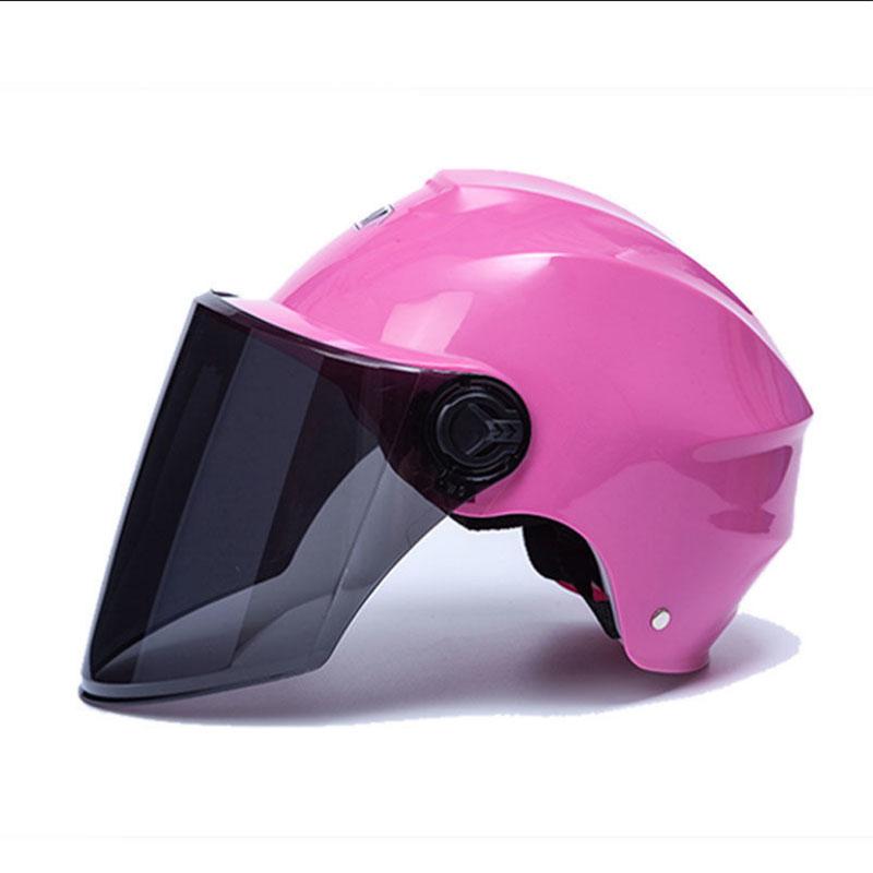 Electric Vehicle Helmet Spring and Summer Motorcycle Half Helmet Men and Women Four Seasons Universal Sunscreen Sunshade Light Battery Car Helmet