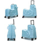 1-6 Years Children's Seated Wheeled Suitcase 20 Inch Sliding and Rolling Suitcase Boy Girl Sliding and Rolling Travel Code Luggage Trunk