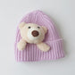 Baby Hat Autumn and Winter Cute Super Cute Warm Bear Cartoon Boys and Girls Knitted Wool Baby Pullover Hat