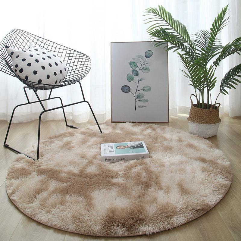 Round Carpet Diameter 1 Meter Bedroom Living Room Bedside Nordic Ins Wind Long Hair Household Light Luxury Computer Chair Hanging Basket Floor Mat