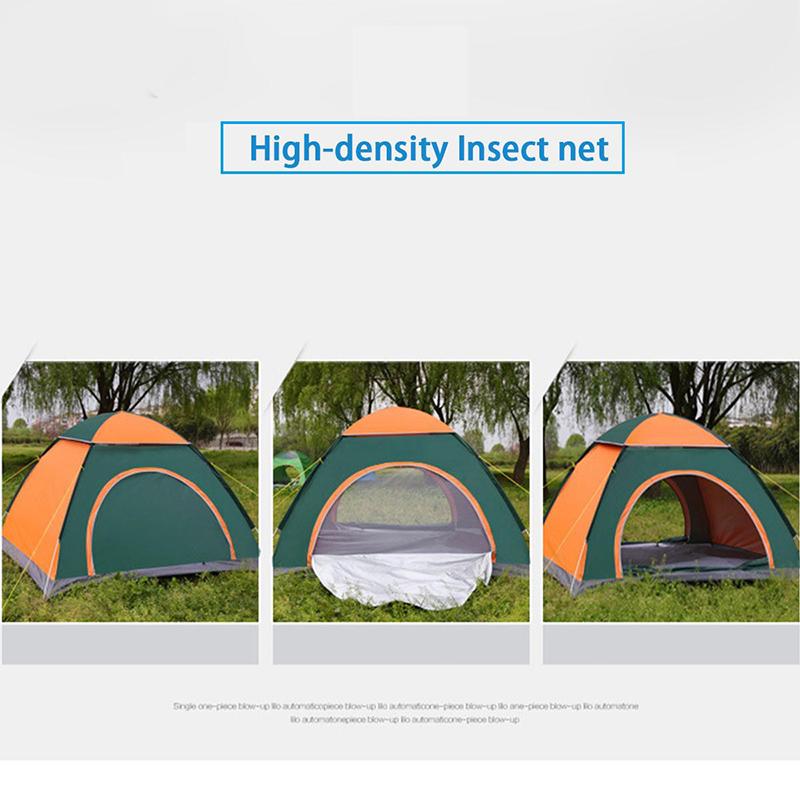 4-person Camping Tent Portable Pop-up Tent Waterproof and UV-proof Awning Travel Beach Outdoor Artifact