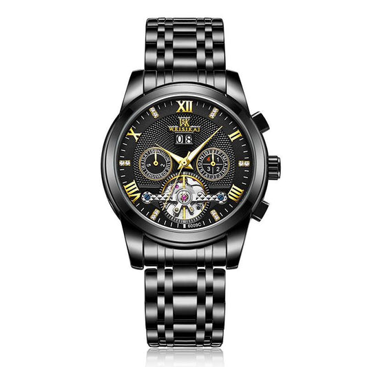 Mechanical Watch Mens Multi-function Stainless Waterproof Calendar Military Automatic Watches