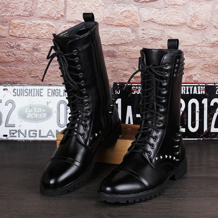 Men's Boots Martin Boots Pointed Toe Men's Leather Boots Boots Cowboy Boots Men Motorcycle Boots