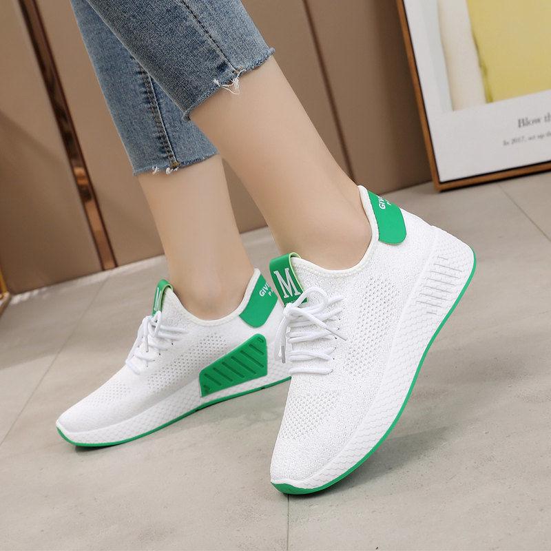 Flying woven shoes new mesh shoes casual wild breathable sports shoes female summer running shoes