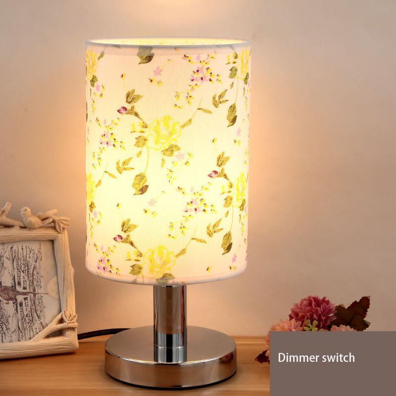 Fabric Table Lamp Bedroom Bedside Simple Modern Creative Decoration Night Light Eye Protection Warm Light Bedside Lamp