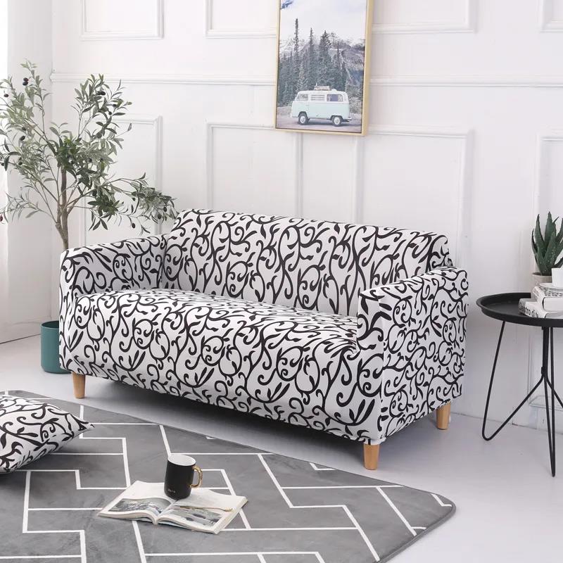 1/2/3/4 Seaters Fashion Fresh Style Sofa Cushion Stretch Couch Seat Cover Slipcover with One Free Pillow Case