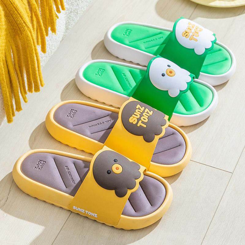 Ladies Bathroom Home Sandals and Slippers Couples Cute Cartoon Non-slip Go Out Slippers Men's Beach Shoes