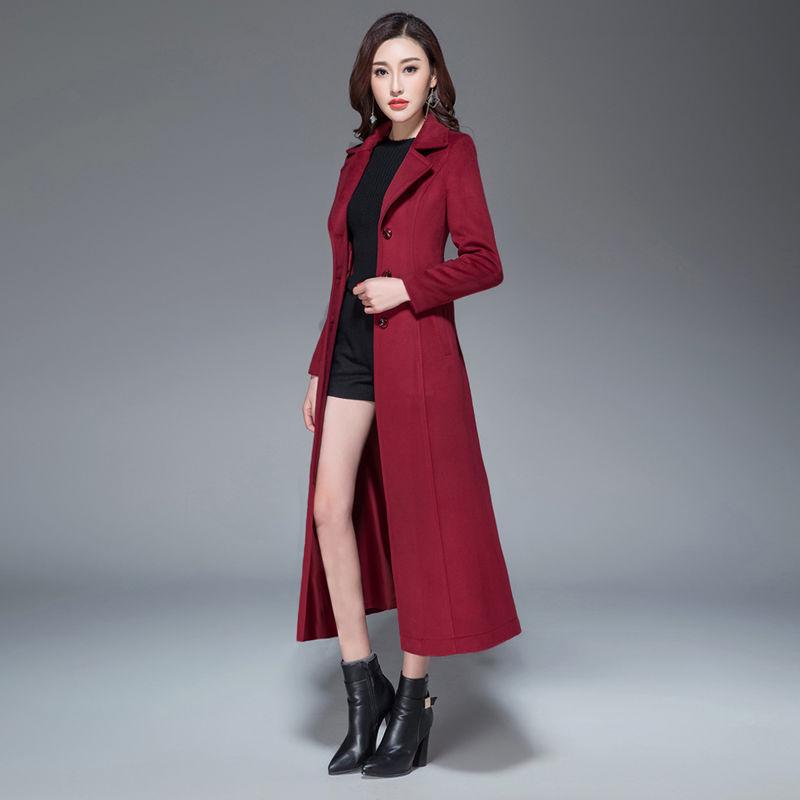 Women's Winter Elegant Slim Loose Medium Long Sweater Knitted Cardigan