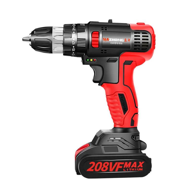 36V Luxury Cordless Impact Drill Set Electric Drill Electric Screwdriver Rechargeable Motor with Toolbox