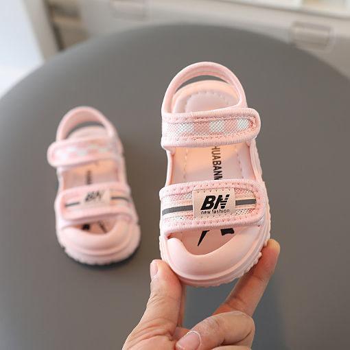 Summer Children's Soft Bottom Beach Shoes Boys and Girls Sports Baotou Kid Sandals Breathable 0-3 Years Old Baby Toddler Shoes