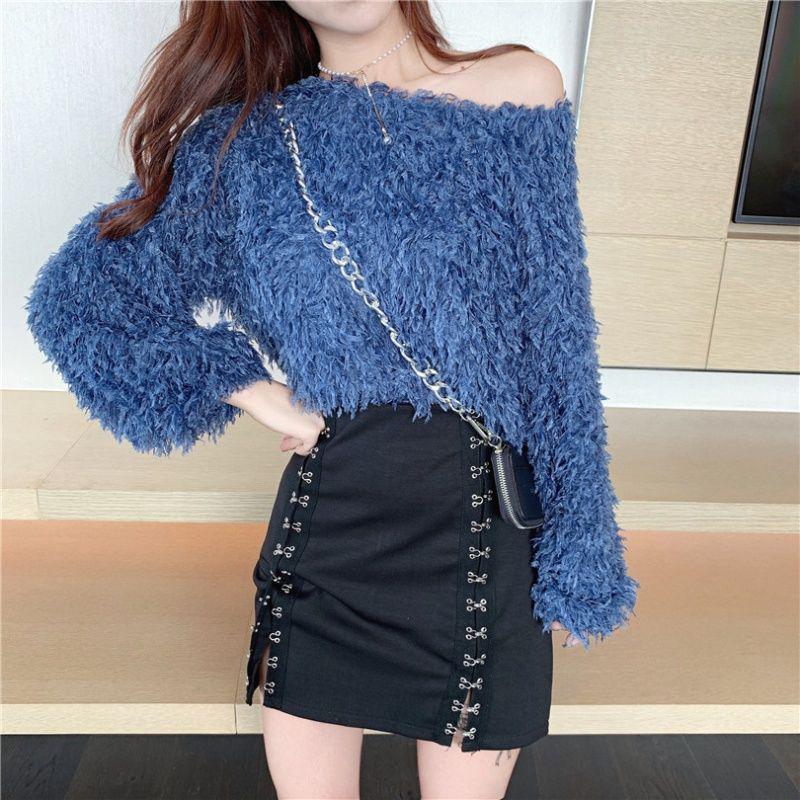 Mink Autumn Fashion Sweater Korean Loose Slim Pullover Short Casual Young Women's Jacket