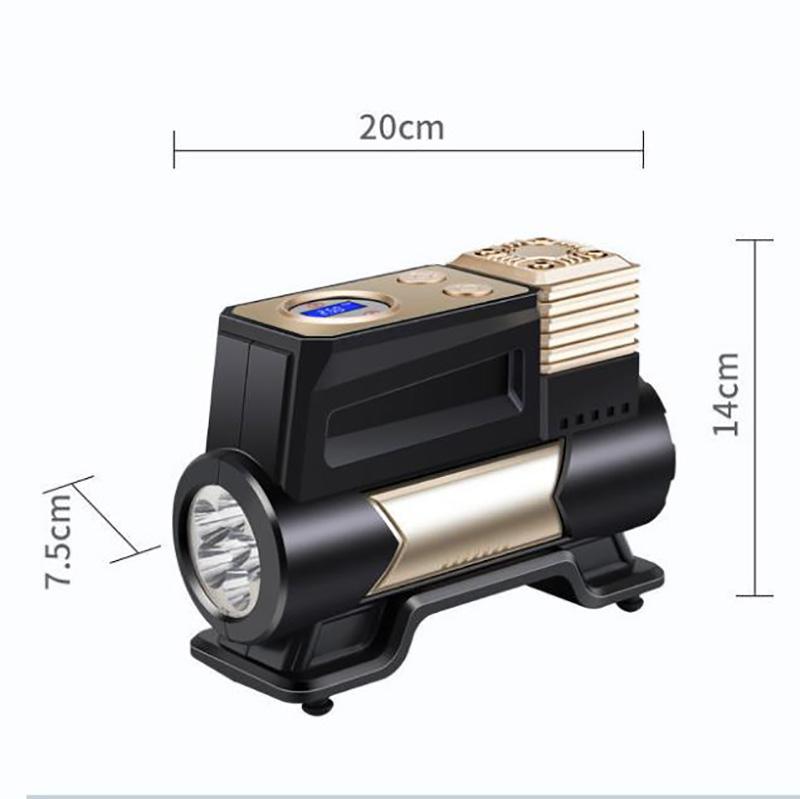 Digital Display Car Air Pump Set Portable Tire Pressure Monitor Multi-function  Air Pump Cigarette Lighter Head