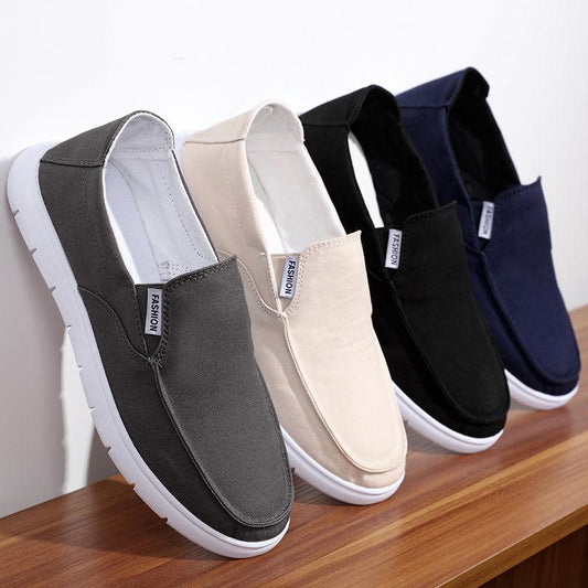 Spring Summer Cloth Shoes Peas Shoes Men's Casual Shoes Lazy One-pedal Canvas Shoes Wild Men's Shoes