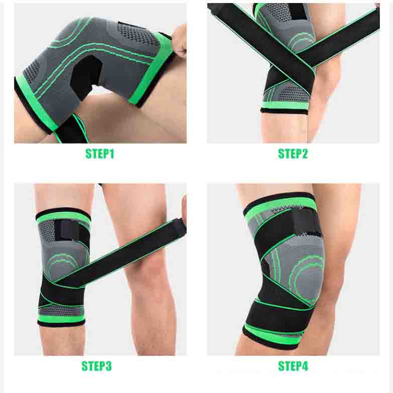 1Pair Non-Slip Knee Brace Compression Knee Sports Knee Pad Running Basketball Fitness Knee Support