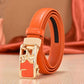 Girls belt leather automatic buckle thin belt leather fashion wild ladies pants belt