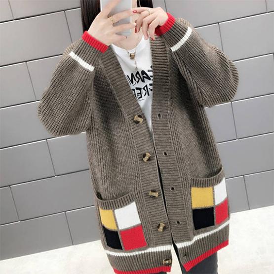 Women's Sweater Cardigan Large Size Mid-length Loose Knitted Coat Female Casual Autumn and Winter Coats