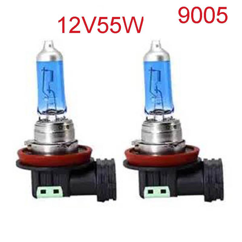 2pcs Car Bulb Headlight Halogen 12V55W Super Bright Integrated H1 H3 H4 H7 Xenon Lamp Fog Lamp 9005 High Beam and Low Beam Lighting