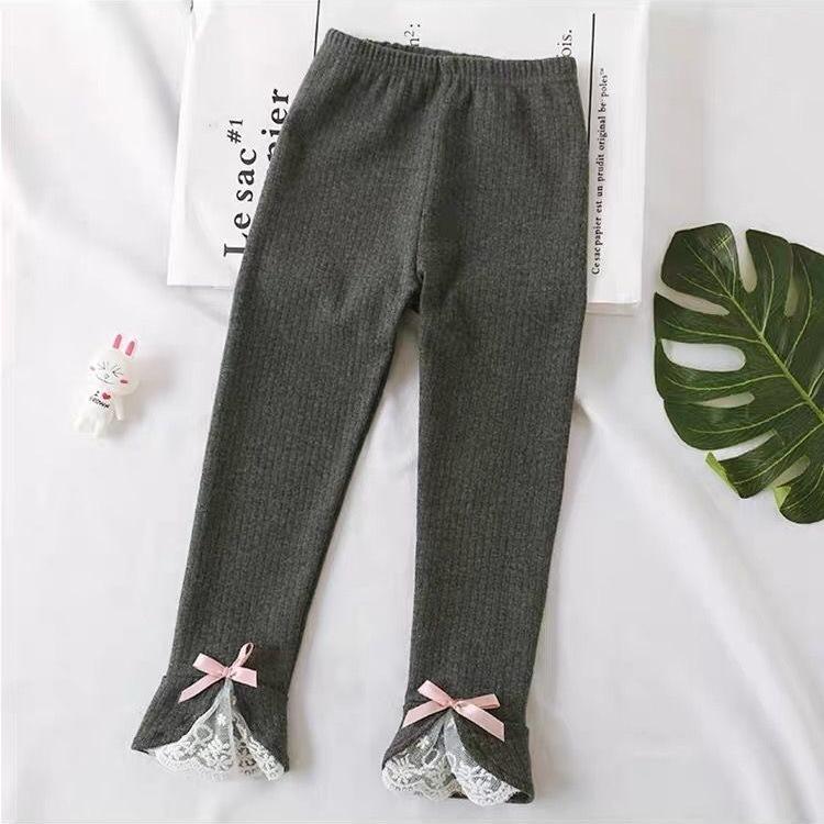 4 To 8 Years Spring Autum Cute Girl Trousers High Quality Cotton Girls' Leggings Soft Knitted Pants for Children's Legging