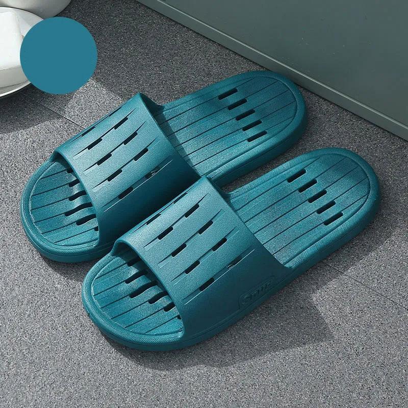 Couples Leaking Sandals and Slippers Summer Bathroom Bath Quick-drying Deodorant Slippers for Home Use Non-slip Men and Women Slip-ons Flip Flops