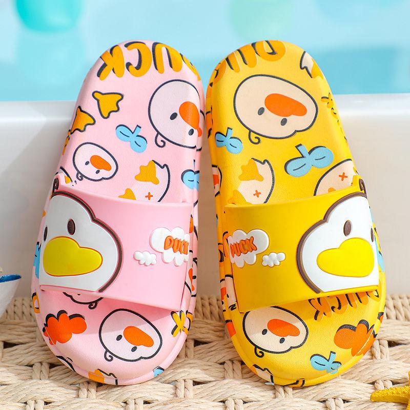 Children's Sandals  Slippers Summer Boys Girls Non-slip Soft Bottom Kids Bathroom Bath Cartoon Household Baby Slippers