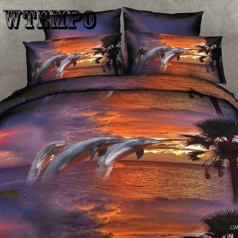 Luxury 3d Fly Horse 4pcs Bedclothes Queen Bedding Set Bedlinen  Bedding Sets Duvet Cover Set