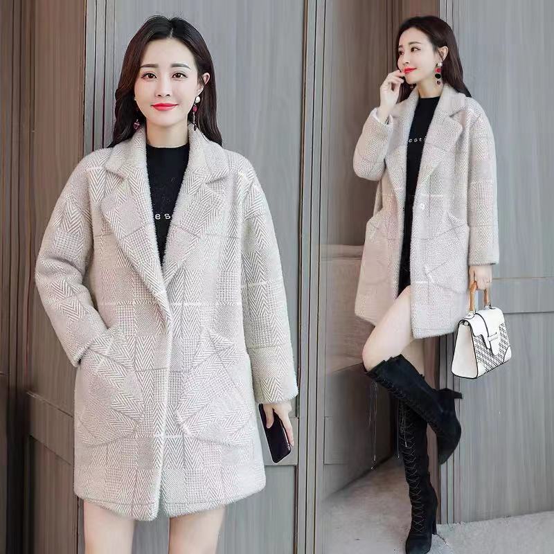 Woolen Coat Women Autumn and Winter Mid-length Slim and Thin Short Double-sided Woolen Coat