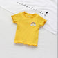 Girls Tops Short-sleeved T-shirts Children's Cartoon Printed Clothes Children's Birthday Party Clothes