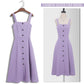 Purple Strap Dress Women Summer Dress Sexy Off-shoulder Large Size Dress Mid-length Party Beach Dress