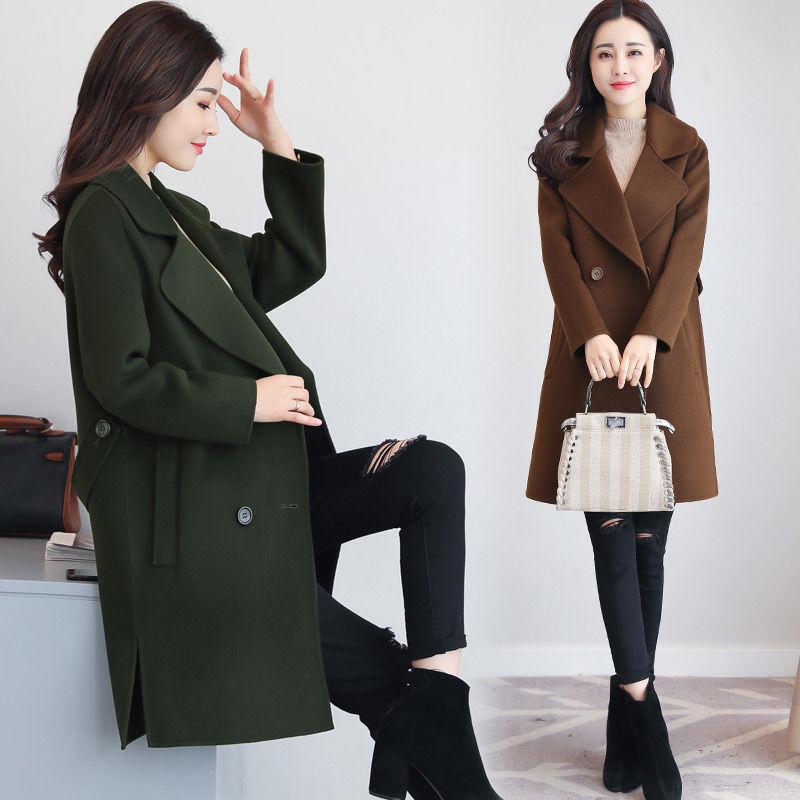 Outerwear Overcoat Autumn Jacket Casual Women Fashion Long Woolen Coat Slim Female Winter Wool Coats