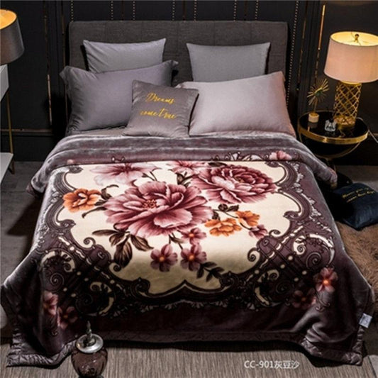 Coral Fleece Double Thicken Blanket Warm Blanket In Autumn and Winter Air Conditioning Blanket Quilt