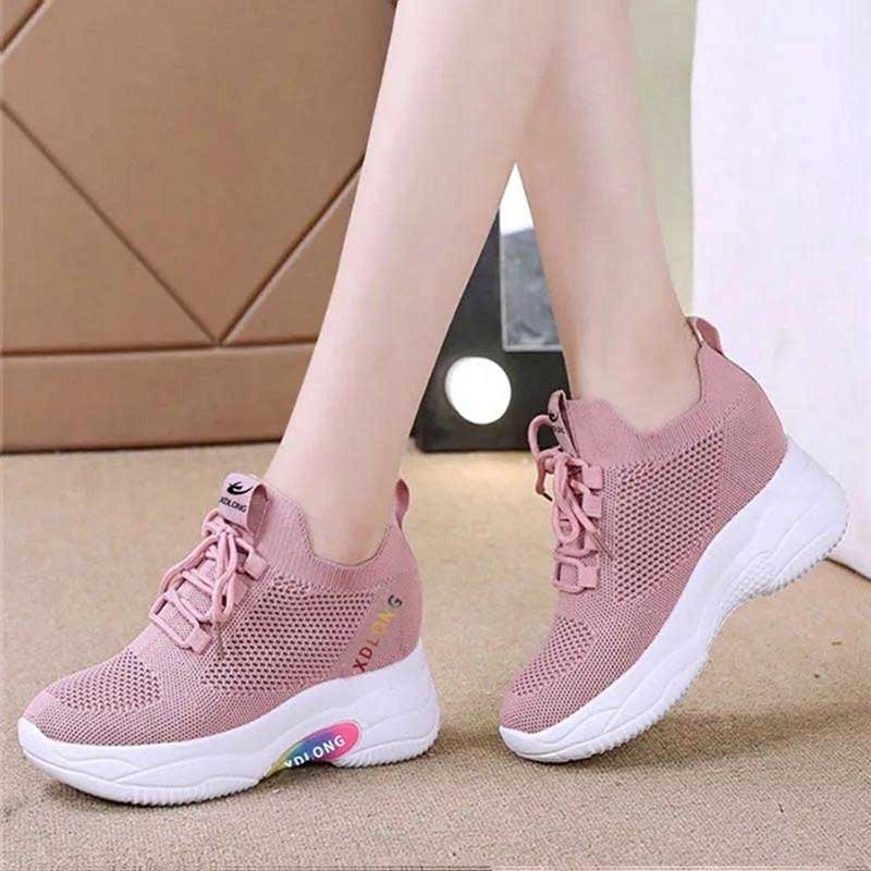 Inner Height Increase Sneakers Women's Thick Bottom Running Shoes All-match Women's Casual Shoes