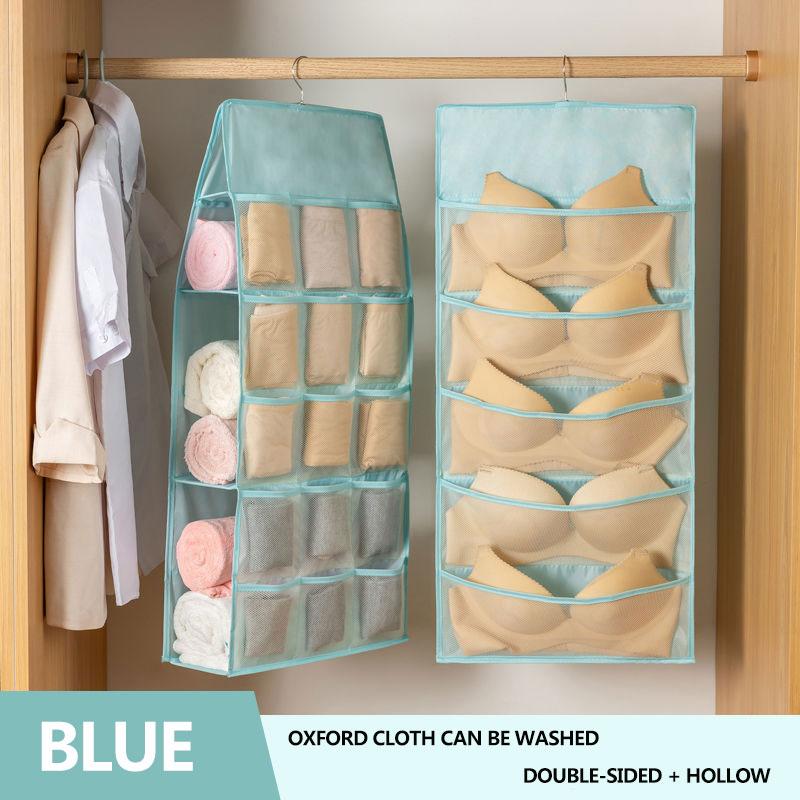 Multi-sided Double-sided Storage Bag Underwear Storage Hanging Bag Dormitory Wardrobe Panties Socks Wardrobe Bag Storage Bag Student Hanging Pocket