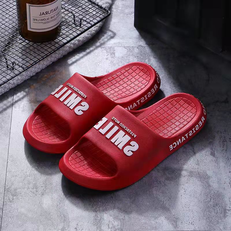 Men's and Women's Same Style Non-slip Slippers Summer Couples Home Bathroom Bath Slippers Men's Outer Wear Flip-flops Sandals and Slippers