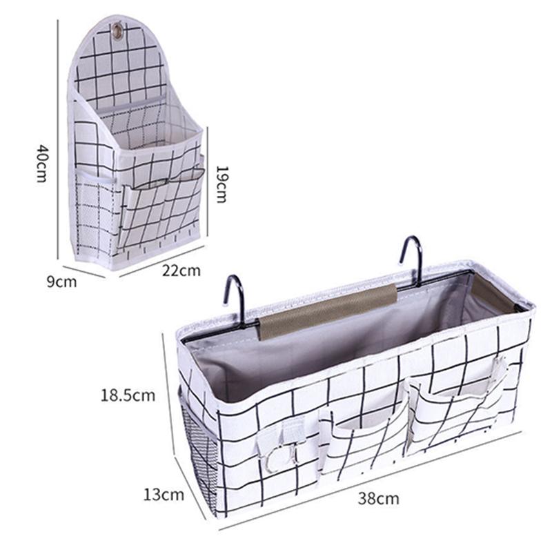 Bedside Hanging Basket Storage Shelf Racks Student Bedroom Upper Bunk Hook Storage Bag Dormitory Hanging Bag Home Organizer Dormitory Bedside Bag