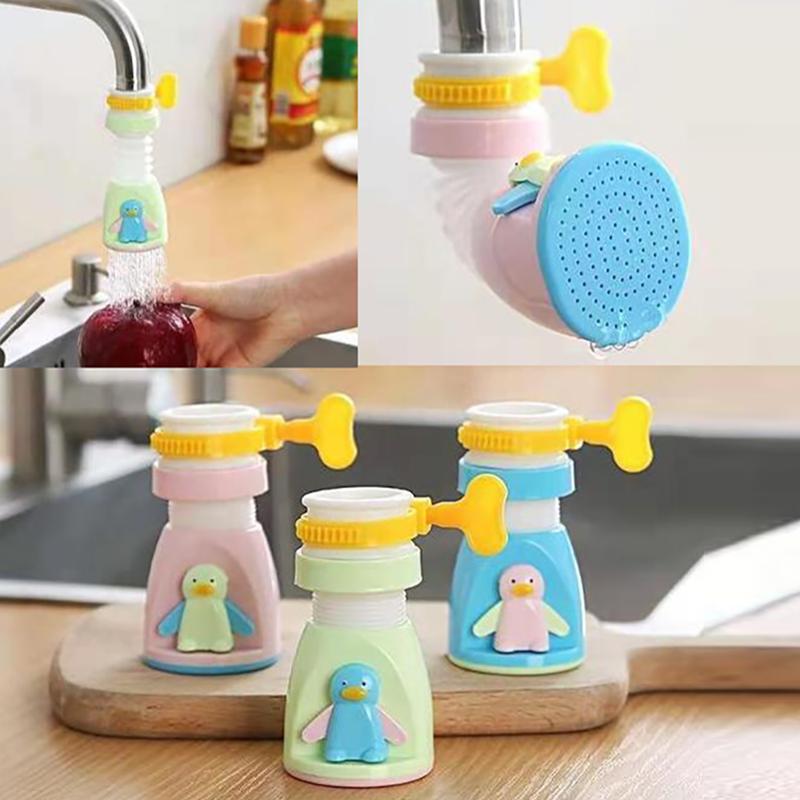 Kitchen Faucet Splash-proof Sprinkler Spout Universal Cartoon Cute Water Purification Extender Household Tap Water Filter