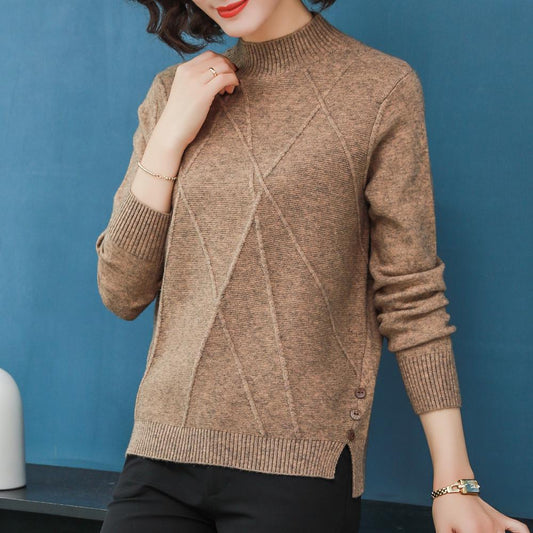 Casual Slim Sweater Pullover Women Long Sleeve Bottoming Sweater Lady Sexy O-Neck Elastic Pullover