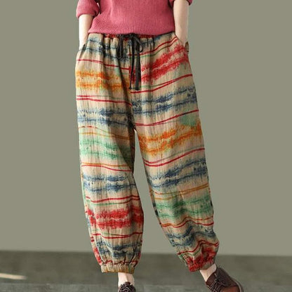 Women's Spring and Autumn Loose Long Pants Female Summer Large Size Thin Casual Harem Pants