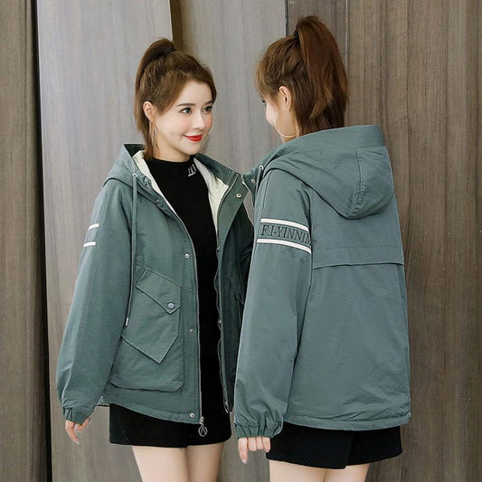 Winter Women's Short Down Padded Jacket Fashion Students Plus Velvet Thick Padded Jacket