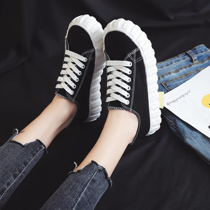 Korean Version of The Trend of All-match Canvas Shoes Women's Spring Casual Shoes Low-cut Student White Shoes