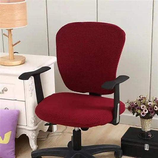 Two-piece Corn Wool Split Chair Cover Computer Office Universal Chair Cover