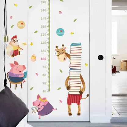 Cartoon Height Sticker Children Kindergarten Background Decoration Bedroom Living Room Wall Stickers