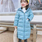 Children's Mid-length Shiny Down Jacket for Boys and Girls Older Children's Over-knee Padded Jacket