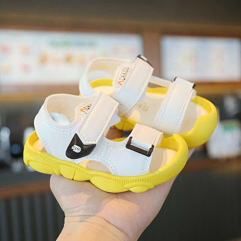 21-35 Summer Child Sandals Kids Basketball Shoes Non-slip Comfortable Breathable Running Shoes Lightweight Non-slip Baby Velcro Skate Shoes