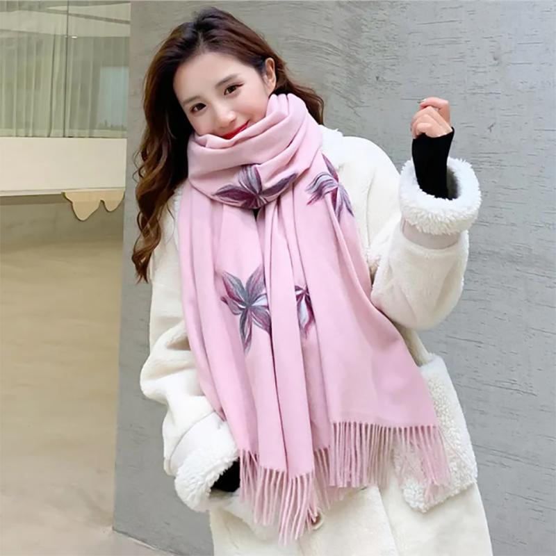 Korean Style Plaid Scarf Women Winter All-match Shawl Thick Cute Scarves Women