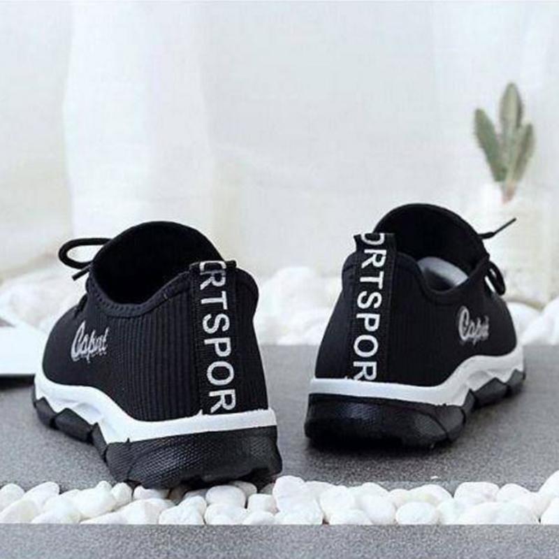 Summer Net Shoes Women's Fashion Sports Shoes Breathable Non-slip Hiking Shoes Lace-up Leisure Walking Shoes