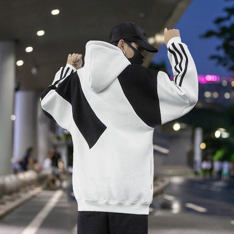 Hooded Jacket Autumn and Winter Cotton Sweater Men's Sweatshirt Trend Wild Large Size Long Sleeve