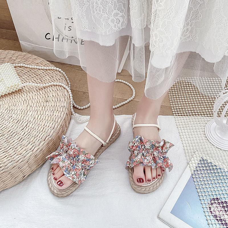 Flower Two-wear Sandals  Slippers  Women's Outer Wear Summer Fashion Comfortable  Breathable All-match Beach Shoes